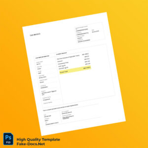 India MakeMyTrip India Pvt Ltd Tax Invoice Template in Word and PDF formats 2 page