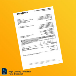 India Manav Book World Tax Invoice Template in Word and PDF formats