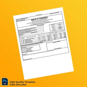 India Mech It Possible Tax Invoice Template in Word and PDF formats