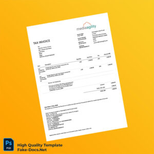 India MediaAgility India Private Limited Invoice Template in Word and PDF formats 2 page