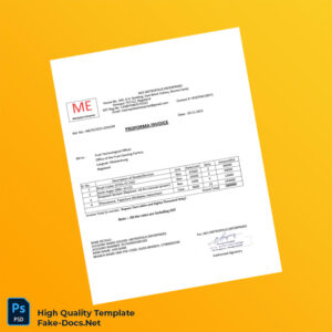 India Metropolis Enterprises Proforma Invoice Template in Word and PDF formats 6 page