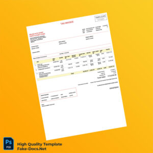 India Milan Auto Spare Parts Paint Store Invoice Template in Word and PDF formats
