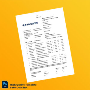 India Modi Car Agencies Pvt Ltd Invoice Template in Word and PDF formats 2 page