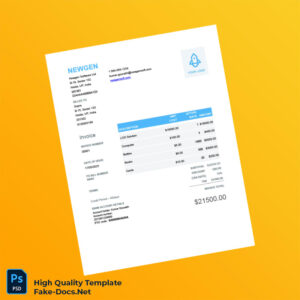 India Newgen Software Invoice Template in Word and PDF formats