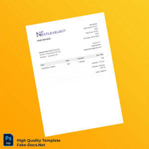India Nextlevelbot OPC Pvt Ltd Invoice Template in Word and PDF formats