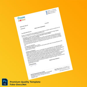 India OXYZO Employment Verification Letter Template (Word & PDF) 5 page