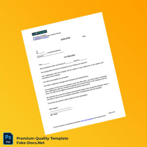 India Offer Letter Template (Word & PDF) 3 page