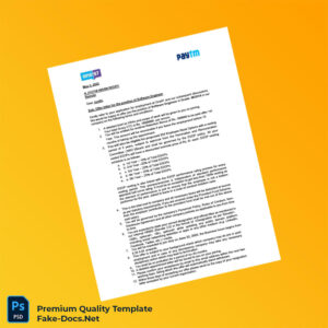 India One97 Communications Limited Employment Verification Letter Template (Word & PDF) 3 page