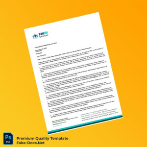 India Paytm Services Private Limited Employment Verification Letter Template (Word & PDF) 4 page