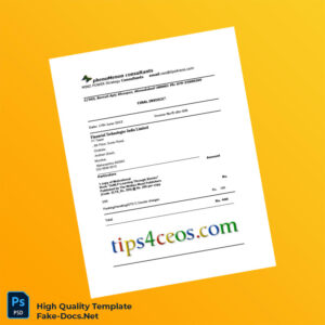 India Phenomenon Consultants Invoice Template in Word and PDF formats 3 page