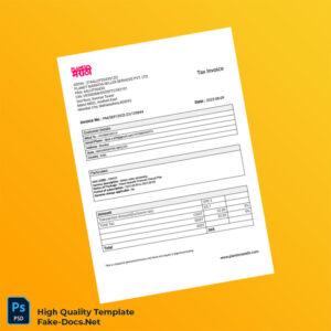 India Planet Marathi Seller Services Pvt Ltd Tax Invoice Template in Word and PDF formats