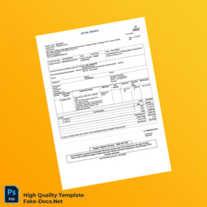 India Prakash Auto Invoice Template in Word and PDF formats 5 page