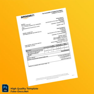 India Purni Maa Wood Mart Tax Invoice Template in Word and PDF formats