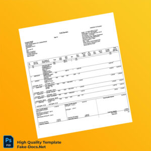 India Pvt Ltd Tax Invoice Template in Word and PDF formats 2 page