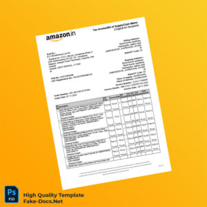 India R K World Infocom Pvt Ltd Tax Invoice Template in Word and PDF formats 2 page