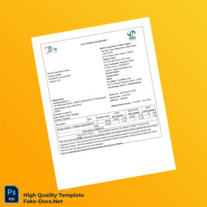 India RailTel Corporation of India Limited Invoice Template in Word and PDF formats