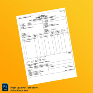 India Rama Telecom Invoice Template in Word and PDF formats