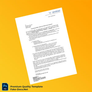 India Randstad India Pvt Ltd Employment Verification Letter Template (Word & PDF) 3 page