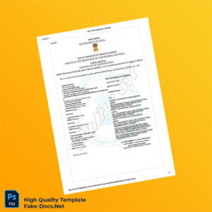 India Registrar of Newspapers for India Online Registration Certificate Template in Word and PDF formats India Registrar of Newspapers for India Online Registration Certificate Template in Word and PDF formats