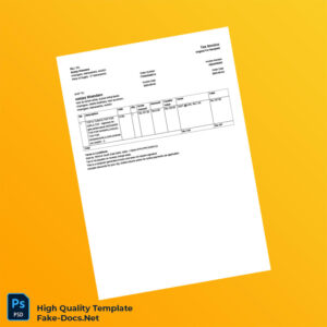 India Rekha South East Invoice Template in Word and PDF formats