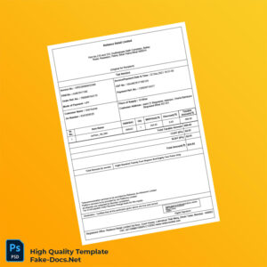 India Reliance Retail Limited Invoice Template in Word and PDF formats 2 page