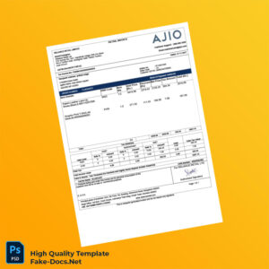 India Reliance Retail Ltd Invoice Template in Word and PDF formats