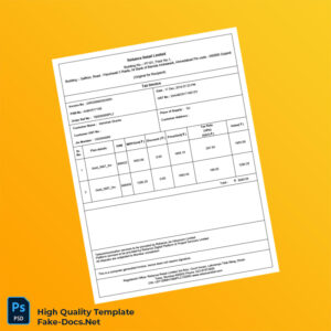 India Reliance Retail Tax Invoice Template in Word and PDF formats 2 page