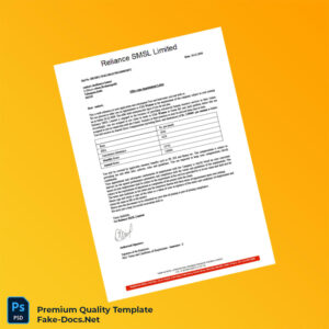India Reliance SMSL Limited Offer Letter Template (Word & PDF) 5 page