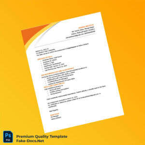 India Rishus Infotech Employment Certificate Template (Word & PDF) 2 page