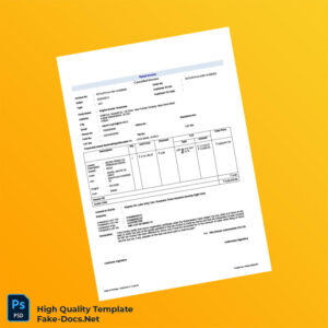 India Ritu Nissan Automobiles Pvt Ltd Invoice Template in Word and PDF formats