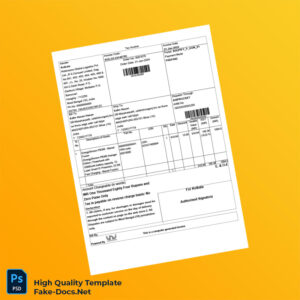 India Robinsons Global Logistics Pvt Ltd Tax Invoice Template in Word and PDF formats