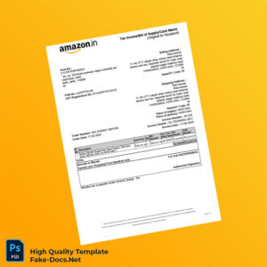 India S K Enterprises Tax Invoice Template in Word and PDF formats