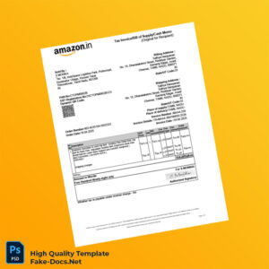 India S Monika Tax Invoice Template in Word and PDF formats