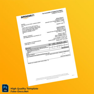 India S R Associates Prop Suresh Kumar Rao Tax Invoice Template in Word and PDF formats