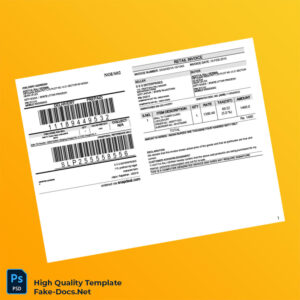 India S S S Enterprises Invoice Template in Word and PDF formats 3 page