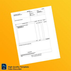 India SAI Mobile Shopee Invoice Template in Word and PDF formats 2 page