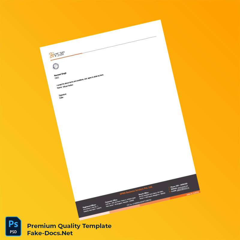 India SPNN Business Services Private Limited Employment Verification Letter Template (Word & PDF) 5 page India SPNN Business Services Private Limited Employment Verification Letter Template (Word & PDF) 5 page