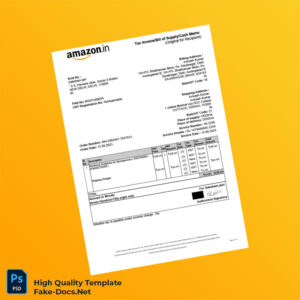 India Saksham Jain Invoice Template in Word and PDF formats