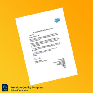 India Salesforce Employment Verification Letter Template (Word & PDF)