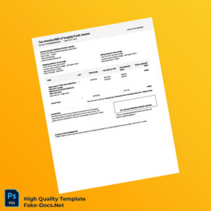 India Saluja Overseas Private Limited Invoice Template in Word and PDF formats 2 page
