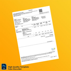 India Savadika Retail Private Limited Tax Invoice Template in Word and PDF formats 2 page