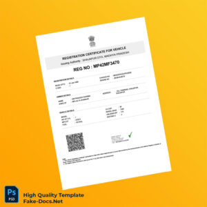 India Shajapur DTO Registration Certificate Template in Word and PDF formats India Shajapur DTO Registration Certificate Template in Word and PDF formats