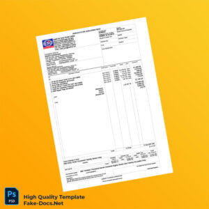 India Shakti Sai Tyres Private Limited Tax Invoice Template in Word and PDF formats