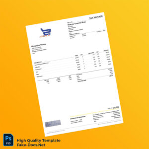 India Sharma Grocery Shop Invoice Template in Word and PDF formats