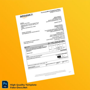 India Sharya Creations Tax Invoice Template in Word and PDF formats