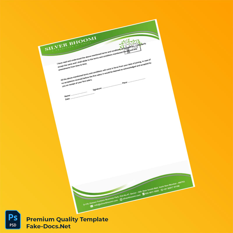 India Silver Biooami Appointment Letter Template (Word & PDF) 6 page India Silver Biooami Appointment Letter Template (Word & PDF) 6 page