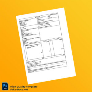 India Sparsh Biotech Invoice Template in Word and PDF formats 2 page