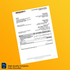 India Spectrum Tax Invoice Template in Word and PDF formats