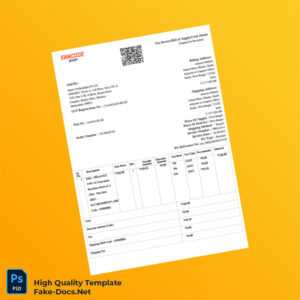 India Sporta Technologies Pvt Ltd Tax Invoice Template in Word and PDF formats 2 page
