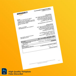 India Sproutlife Foods Private Limited Tax Invoice Template in Word and PDF formats